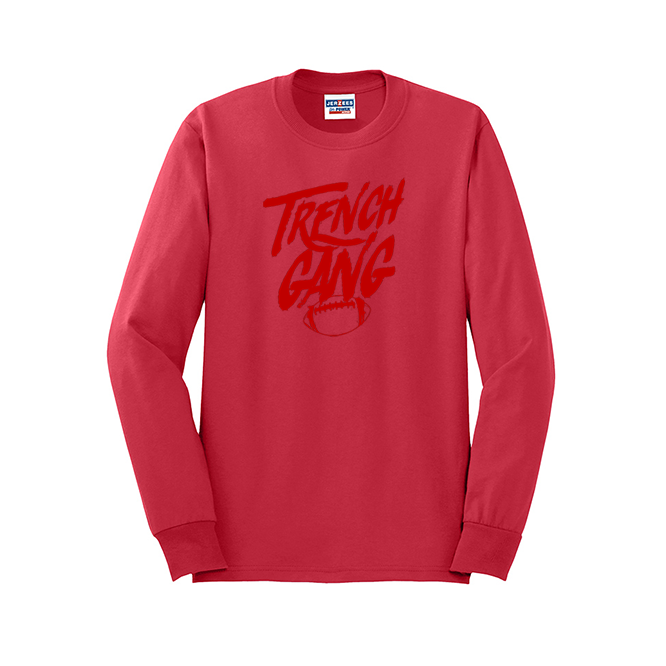 TRENCH GANG (Red) - Long Sleeve T-Shirt