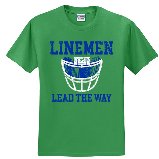 LINEMEN LEAD THE WAY (A) (Royal) - T-Shirt