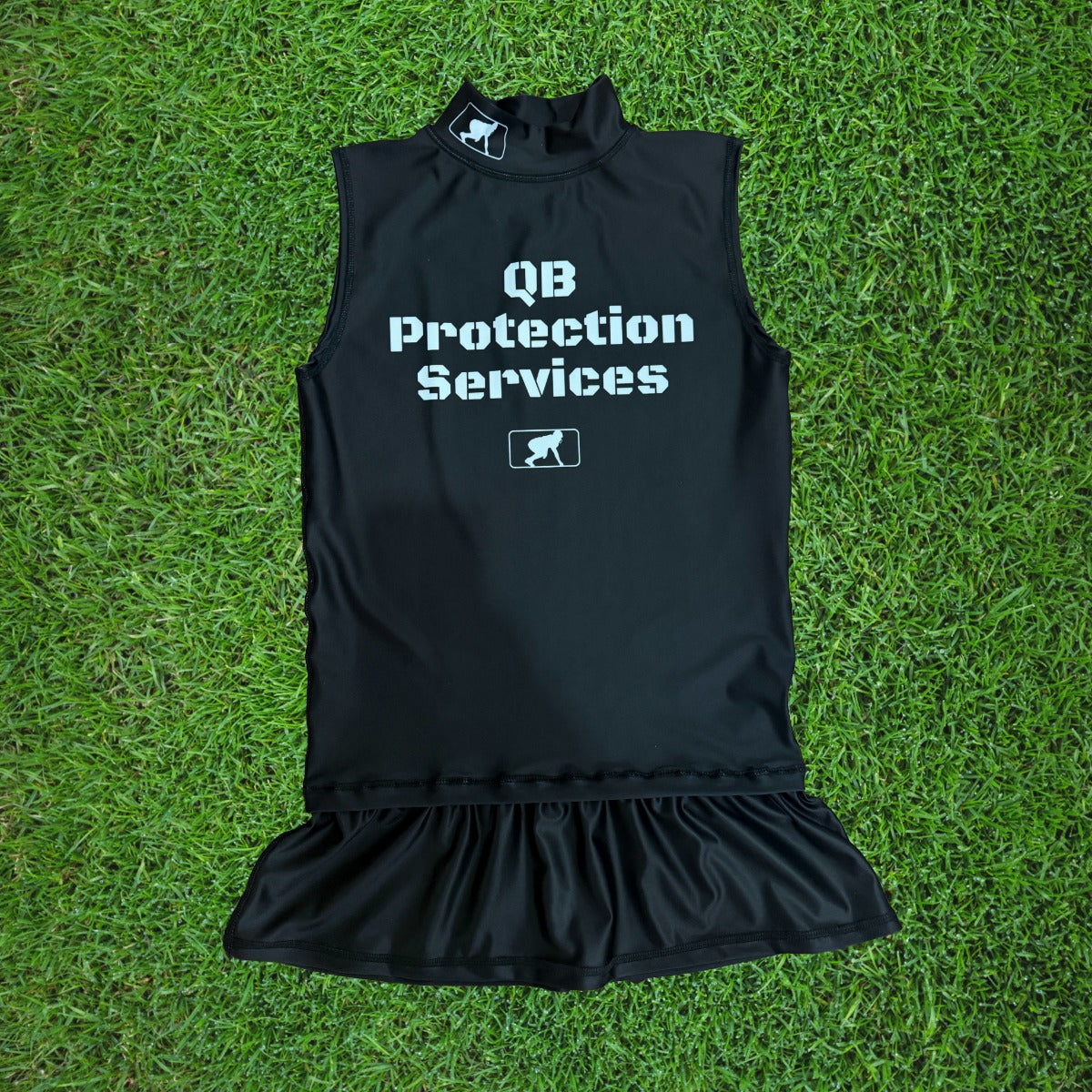 QB PROTECTION SERVICES Mock Neck Sleeveless Compression Top+