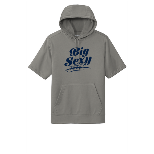 BIG SEXY (A) (Navy) - Short Sleeve Hoodie