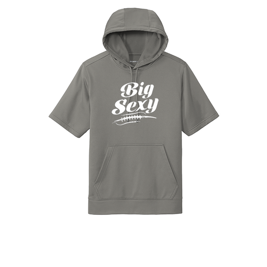 BIG SEXY (White) (A) - Short Sleeve Hoodie