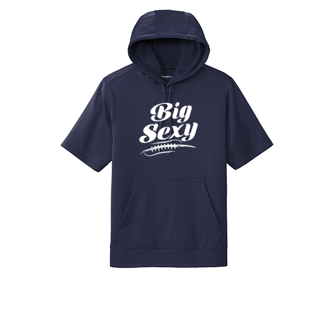BIG SEXY (White) (A) - Short Sleeve Hoodie