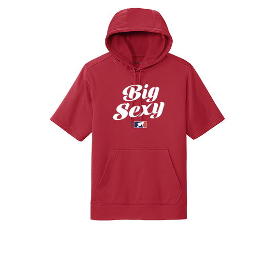 BIG SEXY (White) - Short Sleeve Hoodie