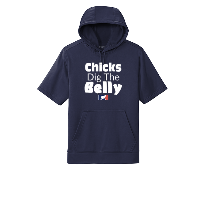 CHICKS DIG THE BELLY - Short Sleeve Hoodie