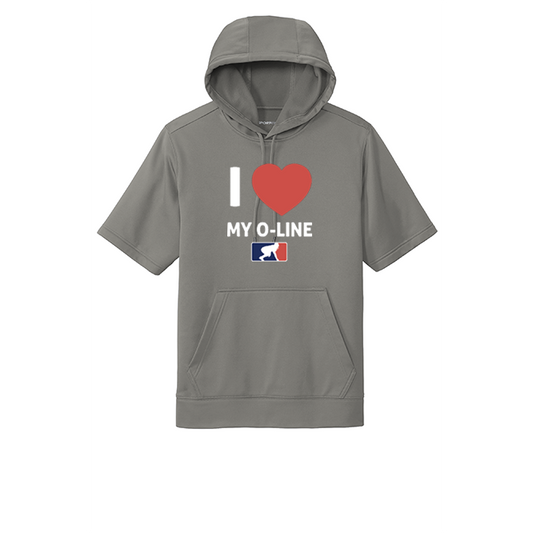 I <3 MY O-LINE - Short Sleeve Hoodie