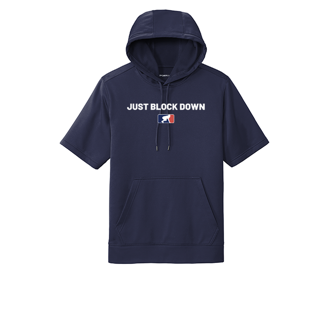 JUST BLOCK DOWN - Short Sleeve Hoodie