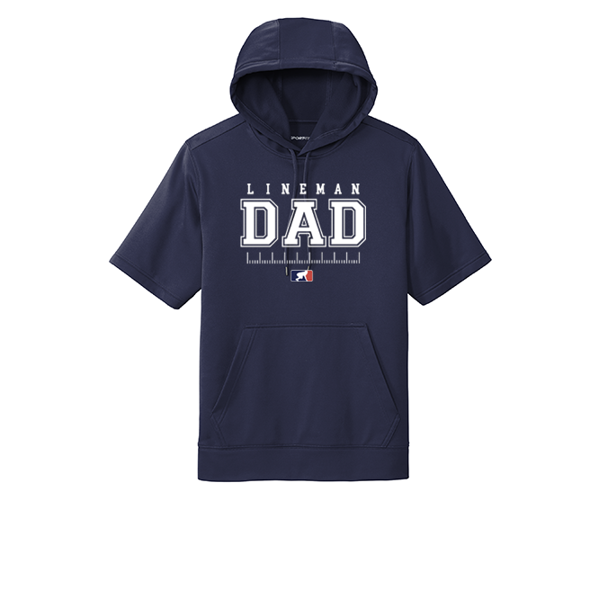 LINEMAN DAD - Short Sleeve Hoodie