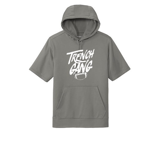 TRENCH GANG (White) - Short Sleeve Hoodie