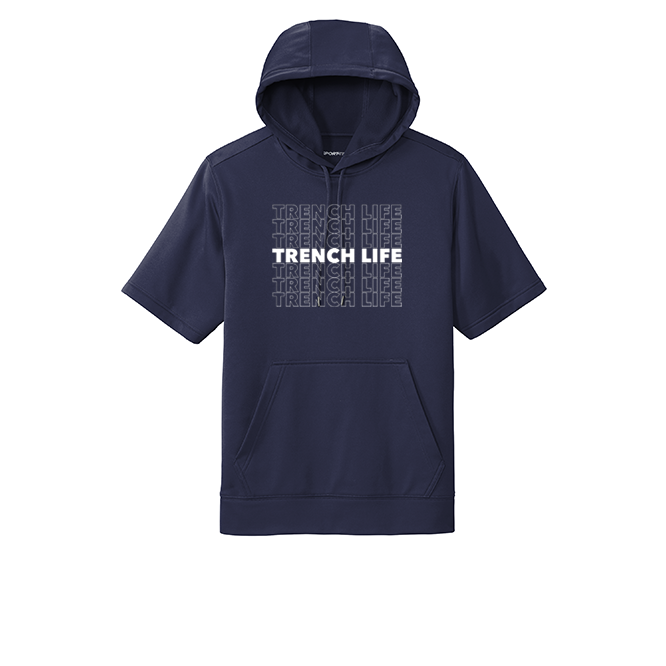 TRENCH LIFE - Short Sleeve Hoodie