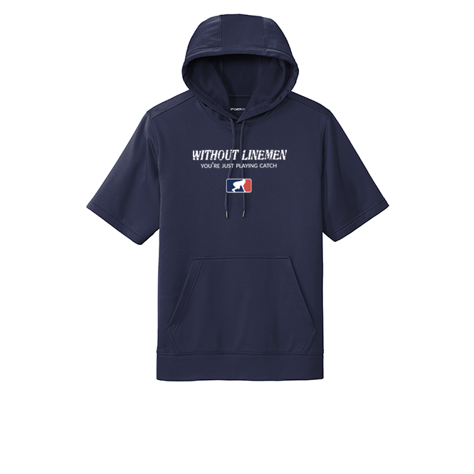WITHOUT LINEMAN - Short Sleeve Hoodie