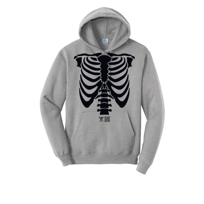 Rib Cage Graphic Hoodie (Black)