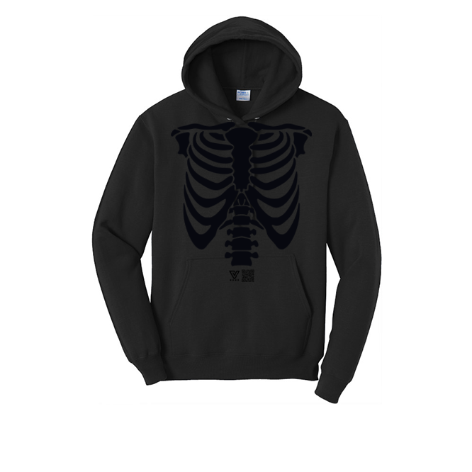Rib Cage Graphic Hoodie (Black)