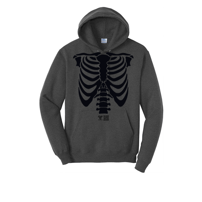 Rib Cage Graphic Hoodie (Black)