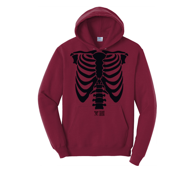 Rib Cage Graphic Hoodie (Black)