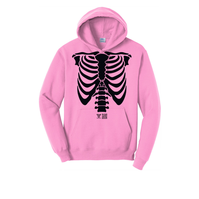Rib Cage Graphic Hoodie (Black)
