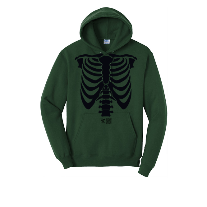 Rib Cage Graphic Hoodie (Black)