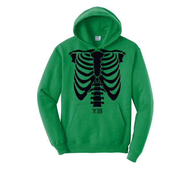 Rib Cage Graphic Hoodie (Black)