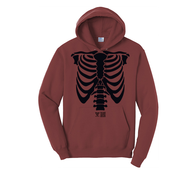 Rib Cage Graphic Hoodie (Black)