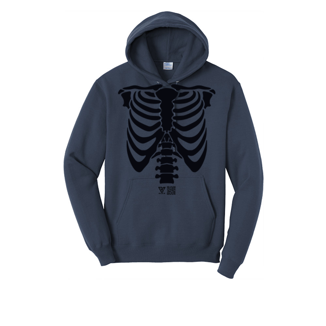 Rib Cage Graphic Hoodie (Black)