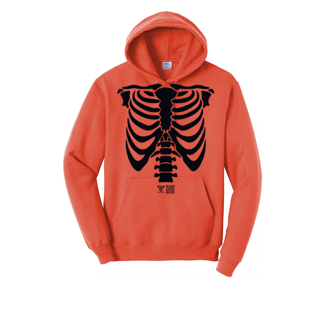 Rib Cage Graphic Hoodie (Black)