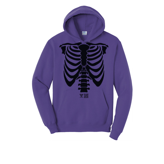 Rib Cage Graphic Hoodie (Black)