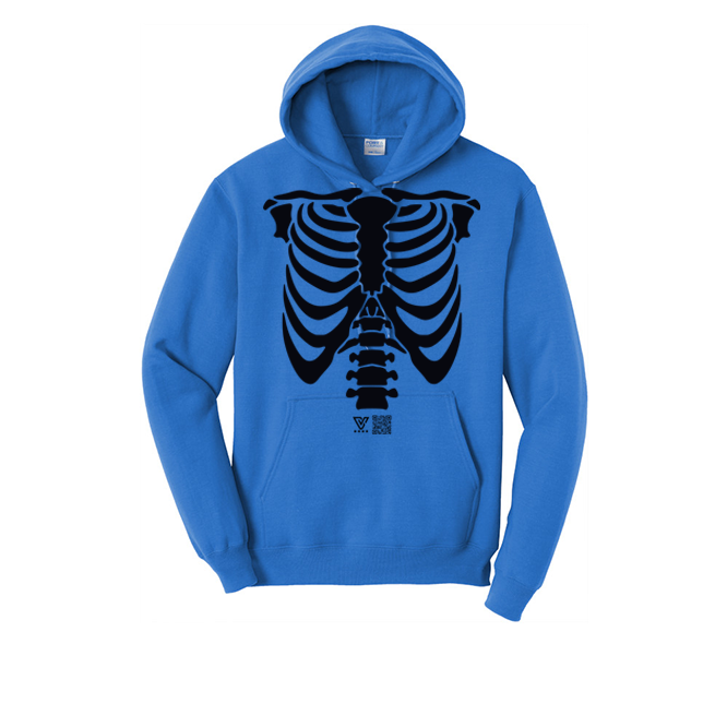 Rib Cage Graphic Hoodie (Black)