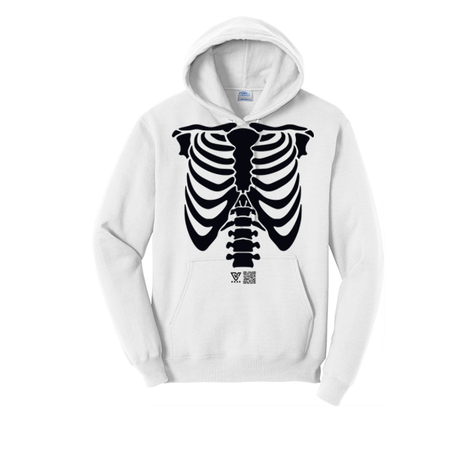Rib Cage Graphic Hoodie (Black)