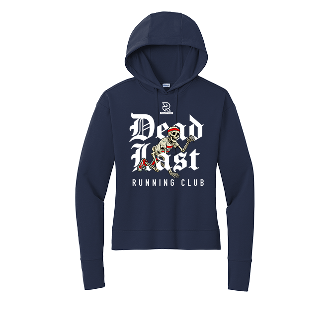 DEAD LAST (White) - Womens Flex Fleece Pullover Hoodie