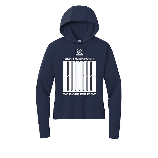 DONT WISH FOR IT WORK FOR IT (White) - Womens Flex Fleece Pullover Hoodie