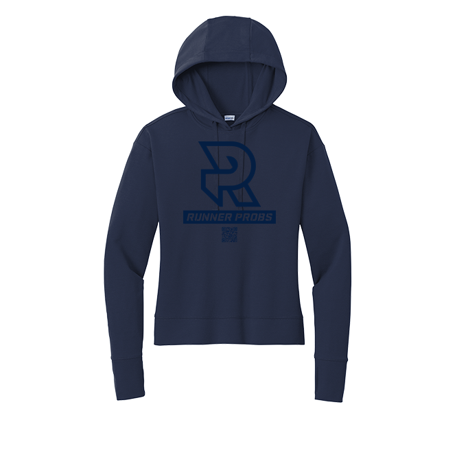 LOGO (Navy) - Womens Flex Fleece Pullover Hoodie