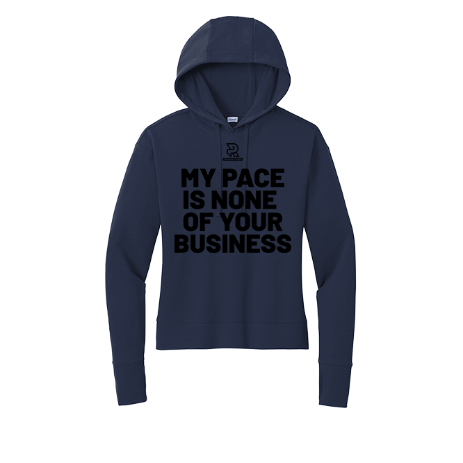 MY PACE (Black) - Womens Flex Fleece Pullover Hoodie