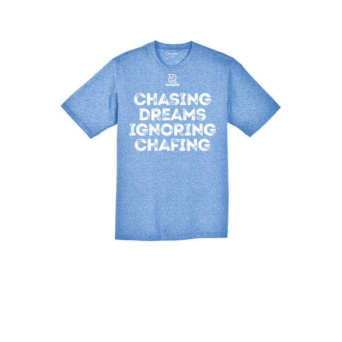 CHASING DREAMS IGNORING CHAFING (White) - RacerMesh Short Sleeve Tee