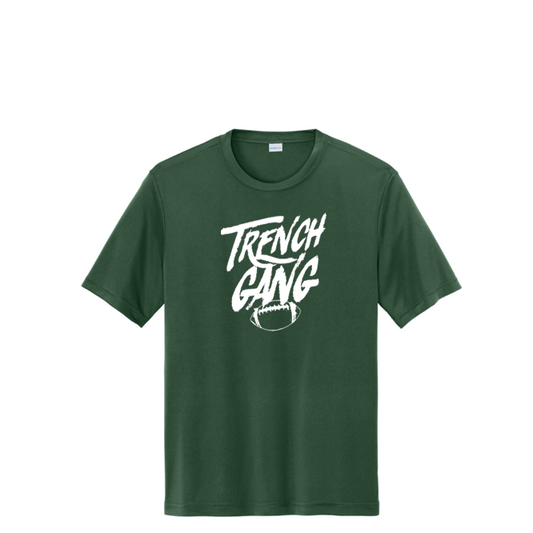 TRENCH GANG (White) - Tall Performance Tee