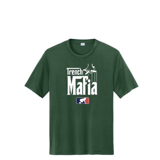 TRENCH MAFIA (White) - Tall Performance Tee