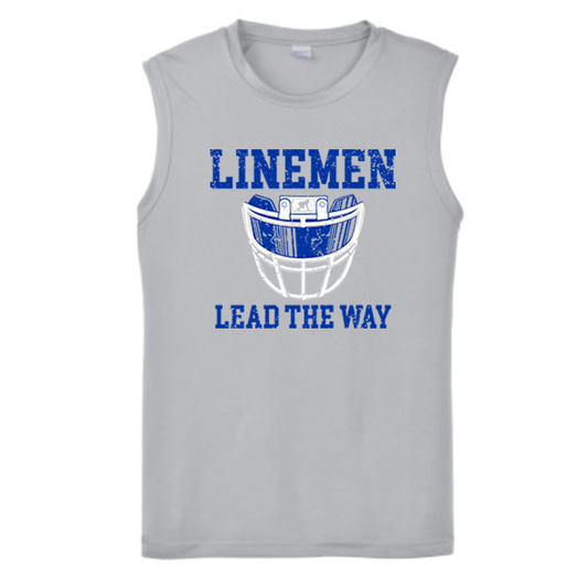 LINEMEN LEAD THE WAY (A) (Royal) - Muscle T-Shirt
