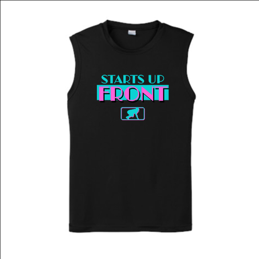 STARTS UP FRONT (Vice) - Trench Vice Muscle T-Shirt