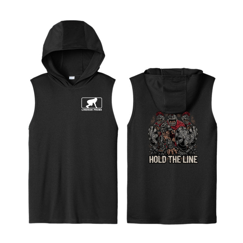 WARRIOR - SPARTAN (Silver) - Hooded Muscle Tee