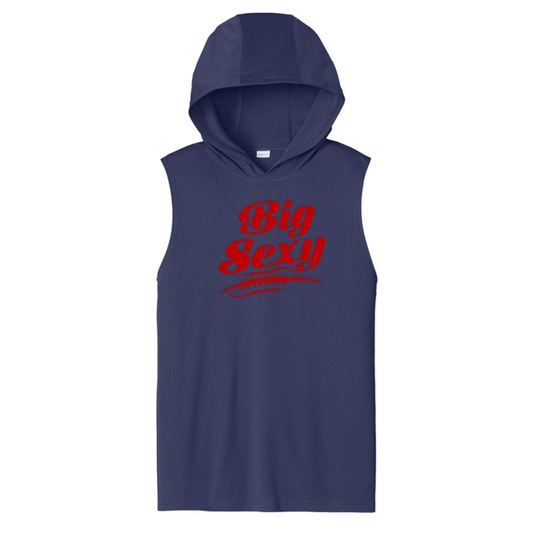 BIG SEXY (Red) (A) - Hooded Muscle Tee