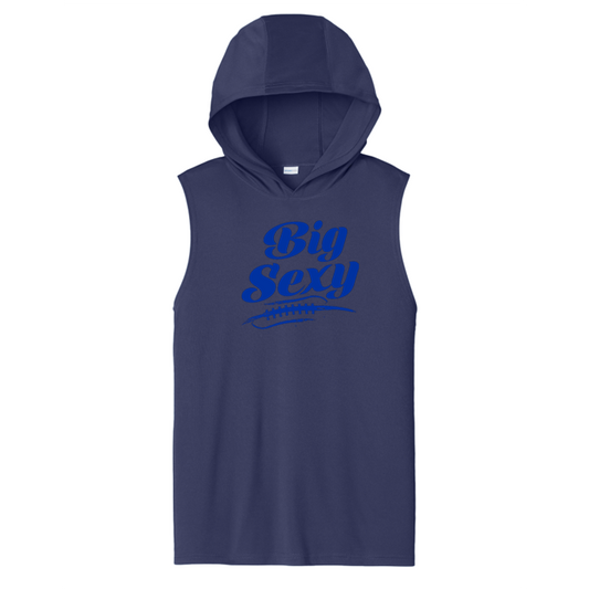 BIG SEXY (Royal) (A) - Hooded Muscle Tee