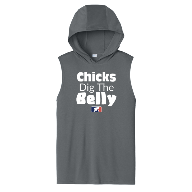 CHICKS DIG THE BELLY - Hooded Muscle Tee