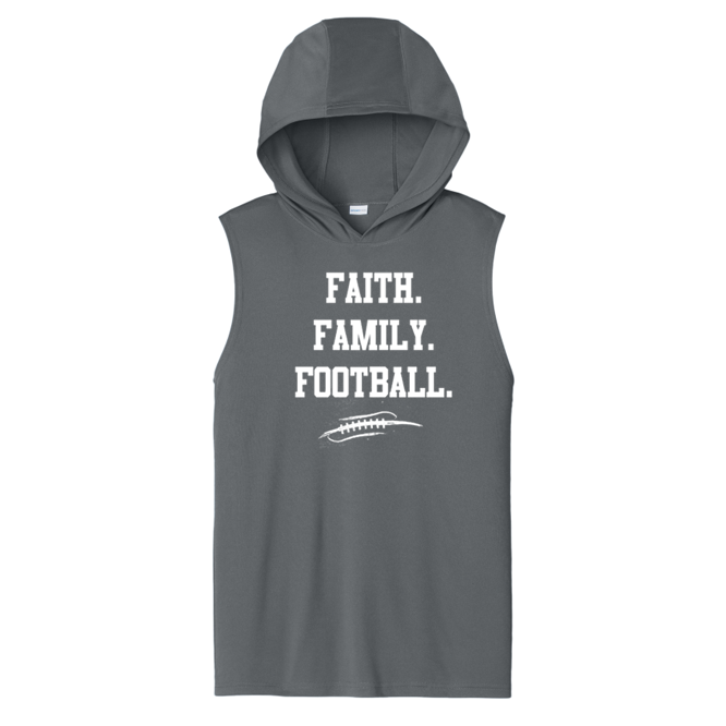 FAITH FAMILY FOOTBALL - Hooded Muscle Tee