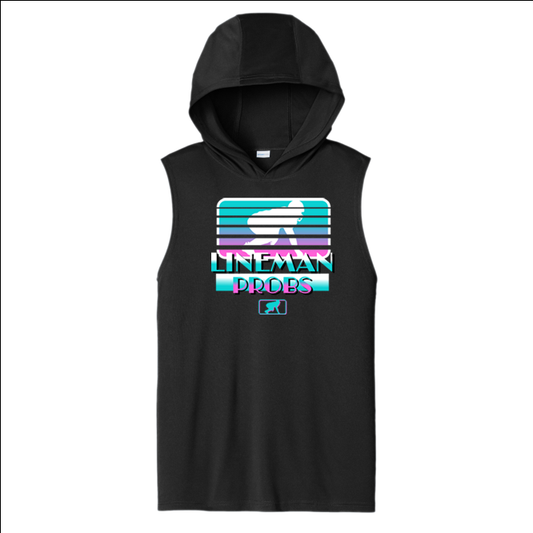 LINEMAN PROBS (Shutter) - Trench Vice Hooded Muscle T-Shirt