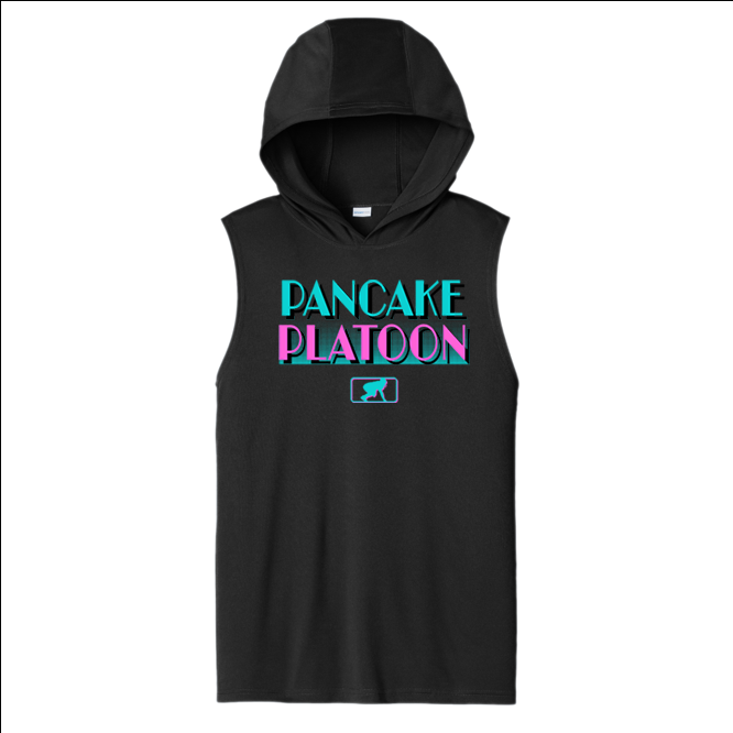 PANCAKE PLATOON (Vice) - Trench Vice Hooded Muscle T-Shirt