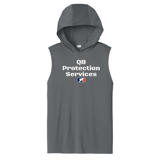 QB PROTECTION SERVICES - Hooded Muscle Tee
