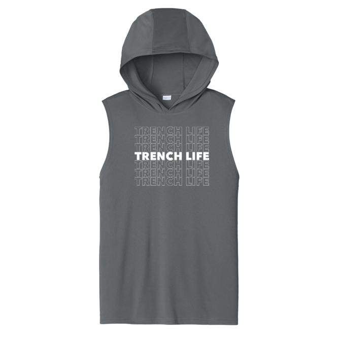TRENCH LIFE - Hooded Muscle Tee