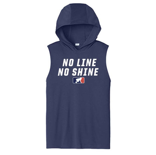 NO LINE NO SHINE - Hooded Muscle Tee