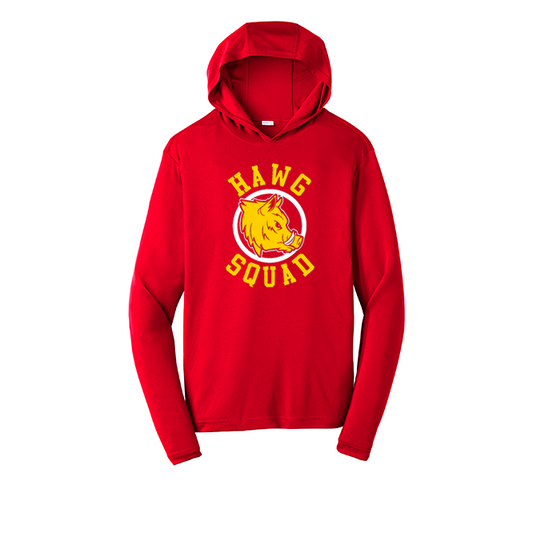HAWG SQUAD - Hooded Long Sleeve Performance Tee
