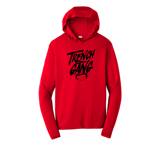 TRENCH GANG (Black) - Hooded Long Sleeve Performance Tee