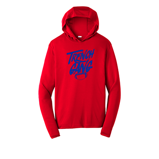 TRENCH GANG (Royal) - Hooded Long Sleeve Performance Tee