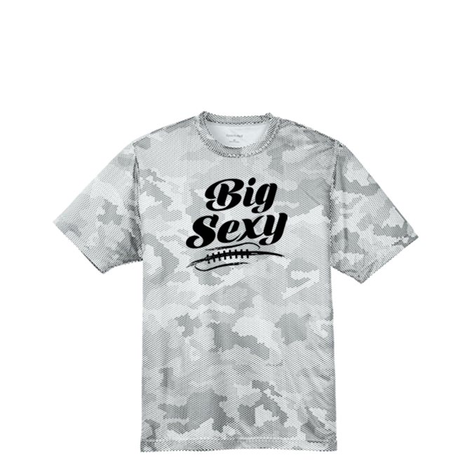 BIG SEXY (A) (Black) - Hex Camo Performance Tee